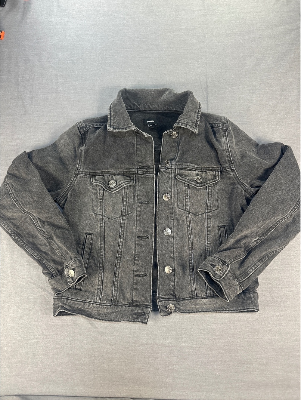 Express Women's Black Denim Jacket Size Small